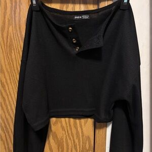 SHEIN Black Knit Cardigan
